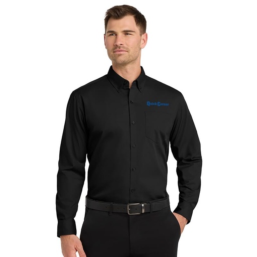 [101174759] QuickCorner Men's Port Authority Long Sleeve Carefree Poplin Shirt 