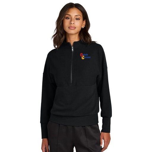 [101175351] QuickCorner Ladies Mercer+Mettle Linear Texture 1/4-Zip 